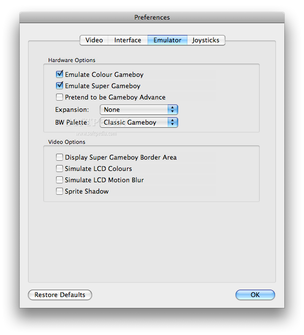 gbc emulator mac with built in gameshark